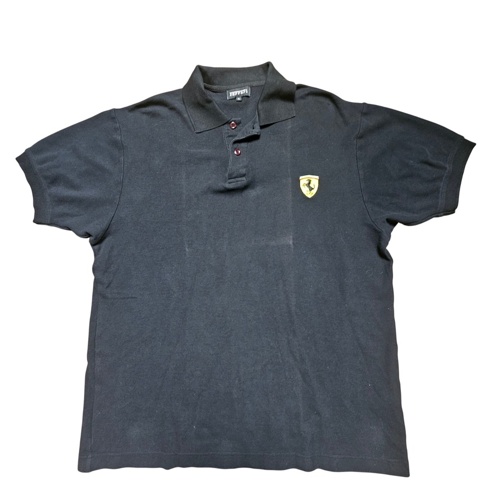 Ferrari Classic Cotton Pique Polo Shirt Mens XL Racing Shield Emblem Racercore